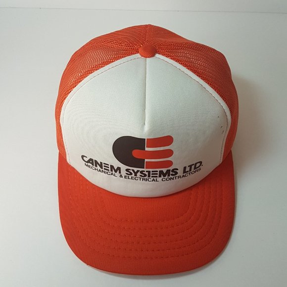 Vintage 80s CANEM SYSTEMS Hat Snapback Trucker Hat Classic Cap Alberta Edmonton - Picture 3 of 16